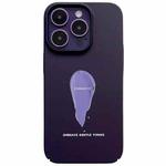 For iPhone 14 Pro Painted Pattern Skin-friendly PC Phone Case(Purple Pigment)