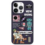 For iPhone 14 Pro Max Painted Pattern Skin-friendly PC Phone Case(Enjoy Time)