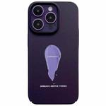 For iPhone 14 Pro Max Painted Pattern Skin-friendly PC Phone Case(Purple Pigment)