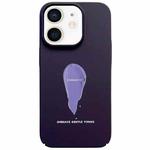 For iPhone 11 Painted Pattern Skin-friendly PC Phone Case(Purple Pigment)