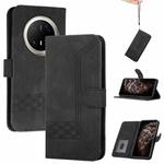 For Huawei Mate 70 Pro / Mate 70 Pro+ Cubic Skin Feel Flip Leather Phone Case(Black)