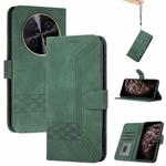 For Huawei nova 12i Cubic Skin Feel Flip Leather Phone Case(Green)