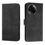 For Realme 11 Cubic Skin Feel Flip Leather Phone Case(Black)