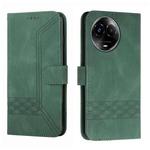 For Realme 11 Cubic Skin Feel Flip Leather Phone Case(Green)