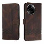 For Realme 11 Cubic Skin Feel Flip Leather Phone Case(Brown)