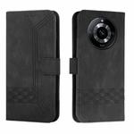 For Realme 11 Pro Cubic Skin Feel Flip Leather Phone Case(Black)
