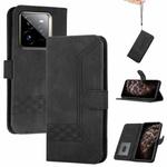 For Realme GT7 Pro Cubic Skin Feel Flip Leather Phone Case(Black)