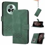 For Realme P3 Pro Cubic Skin Feel Flip Leather Phone Case(Green)
