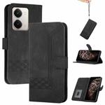 For Realme P3 Ultra 5G Cubic Skin Feel Flip Leather Phone Case(Black)