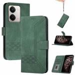 For Realme P3 Ultra 5G Cubic Skin Feel Flip Leather Phone Case(Green)