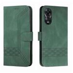 For OPPO A78 4G Cubic Skin Feel Flip Leather Phone Case(Green)