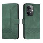 For OPPO K11 Cubic Skin Feel Flip Leather Phone Case(Green)