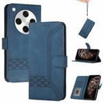 For OPPO Find X8 Pro Cubic Skin Feel Flip Leather Phone Case(Blue)
