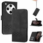 For OPPO Find X8 Pro Cubic Skin Feel Flip Leather Phone Case(Black)