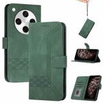 For OPPO Find X8 Pro Cubic Skin Feel Flip Leather Phone Case(Green)