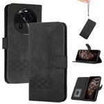 For OPPO Find X6 Cubic Skin Feel Flip Leather Phone Case(Black)