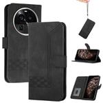 For OPPO Find X6 Pro Cubic Skin Feel Flip Leather Phone Case(Black)