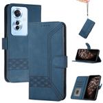For OPPO Reno11 F / F25 Pro Cubic Skin Feel Flip Leather Phone Case(Blue)