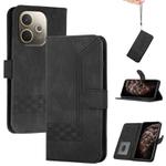 For OPPO A5 Pro 5G Cubic Skin Feel Flip Leather Phone Case(Black)