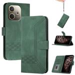 For OPPO A5 Pro 5G Cubic Skin Feel Flip Leather Phone Case(Green)