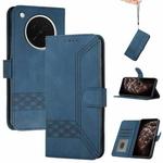For OPPO Find X8s Cubic Skin Feel Flip Leather Phone Case(Blue)