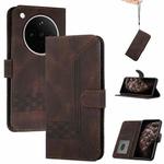 For OPPO Find X8s+ Cubic Skin Feel Flip Leather Phone Case(Brown)