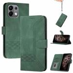 For OPPO K13 5G Cubic Skin Feel Flip Leather Phone Case(Green)