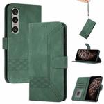 For Sony Xperia 1 VI Cubic Skin Feel Flip Leather Phone Case(Green)