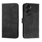 For Honor X50i Cubic Skin Feel Flip Leather Phone Case(Black)