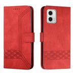 For Motorola Moto G 5G 2023 Cubic Skin Feel Flip Leather Phone Case(Red)