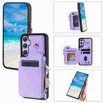 For Samsung Galaxy A54 Zipper Card Slots RFID Phone Case(Purple)