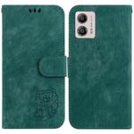 For Motorola Moto G13 / G23 / G53 Little Tiger Embossed Leather Phone Case(Green)