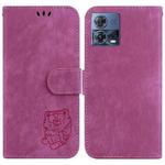 For Motorola Moto S30 Pro 5G Little Tiger Embossed Leather Phone Case(Rose Red)