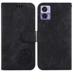 For Motorola Edge 30 Neo / 30 Lite Little Tiger Embossed Leather Phone Case(Black)