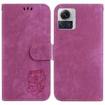 For Motorola Moto X30 Pro 5G Little Tiger Embossed Leather Phone Case(Rose Red)