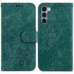 For Motorola Moto G200 5G / Edge S30 Little Tiger Embossed Leather Phone Case(Green)