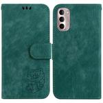 For Motorola Moto G Stylus 4G 2022 Little Tiger Embossed Leather Phone Case(Green)