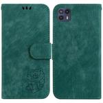 For Motorola Moto G50 5G Little Tiger Embossed Leather Phone Case(Green)