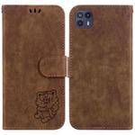 For Motorola Moto G50 5G Little Tiger Embossed Leather Phone Case(Brown)