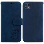 For Motorola Moto G50 5G Little Tiger Embossed Leather Phone Case(Dark Blue)