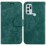 For Motorola Moto G60S Little Tiger Embossed Leather Phone Case(Green)