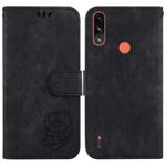 For Motorola Moto E7 Power / E7i Power Little Tiger Embossed Leather Phone Case(Black)