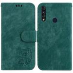 For Motorola Moto G8 Power Lite Little Tiger Embossed Leather Phone Case(Green)