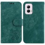 For Motorola Moto G Power 5G 2024 Little Tiger Embossed Leather Phone Case(Green)