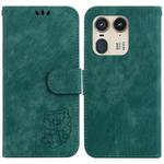For Motorola Edge 50 Ultra Little Tiger Embossed Leather Phone Case(Green)
