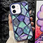 For iPhone 11 Water Cube Marble Electroplating TPU Phone Case(Blue)