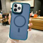 For iPhone 11 Pro Imitation Metal Frosted Skin Feel Acrylic MagSafe Phone Case(Royal Blue)