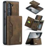 For Samsung Galaxy Z Fold6 DG.MING M2 Series 3-Fold Multi Card Bag + Magnetic Phone Case(Coffee)