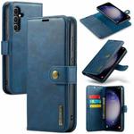 For Samsung Galaxy S23 FE 5G DG.MING Crazy Horse Texture Detachable Magnetic Leather Case(Blue)