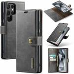 For Samsung Galaxy S24 Ultra 5G DG.MING Crazy Horse Texture Detachable Magnetic Leather Case(Grey)